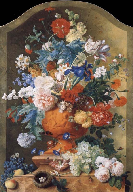 HUYSUM, Jan van Flowers in a Terracotta Vase Sweden oil painting art